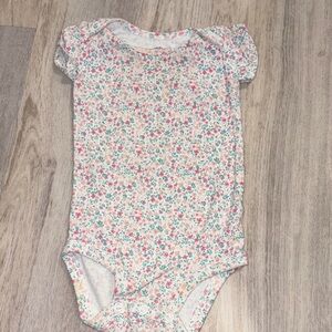 Carter's Floral Print Bodysuit - Pink, Green, White